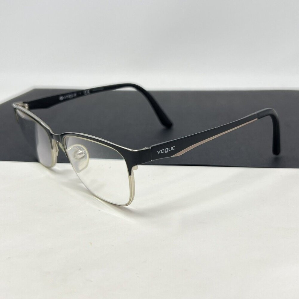 Vogue VO 3940 352-S Square Full Rim Eyeglasses Frame Black Silver 52 16 140